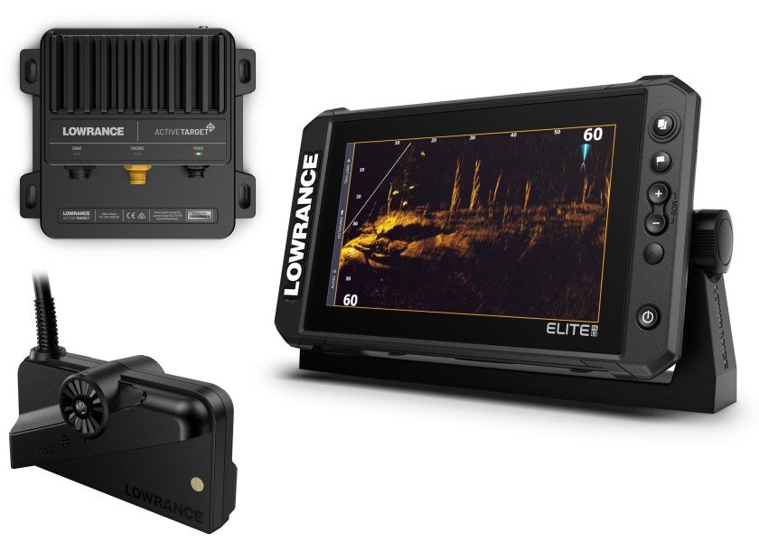 Lowrance Elite FS 9 Active Imaging fish finder sonar display
