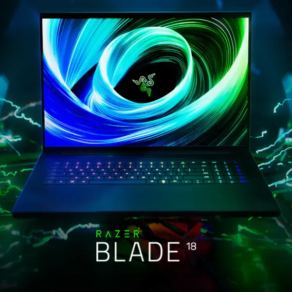 Razer Blade 18 gaming laptop RGB keyboard and display