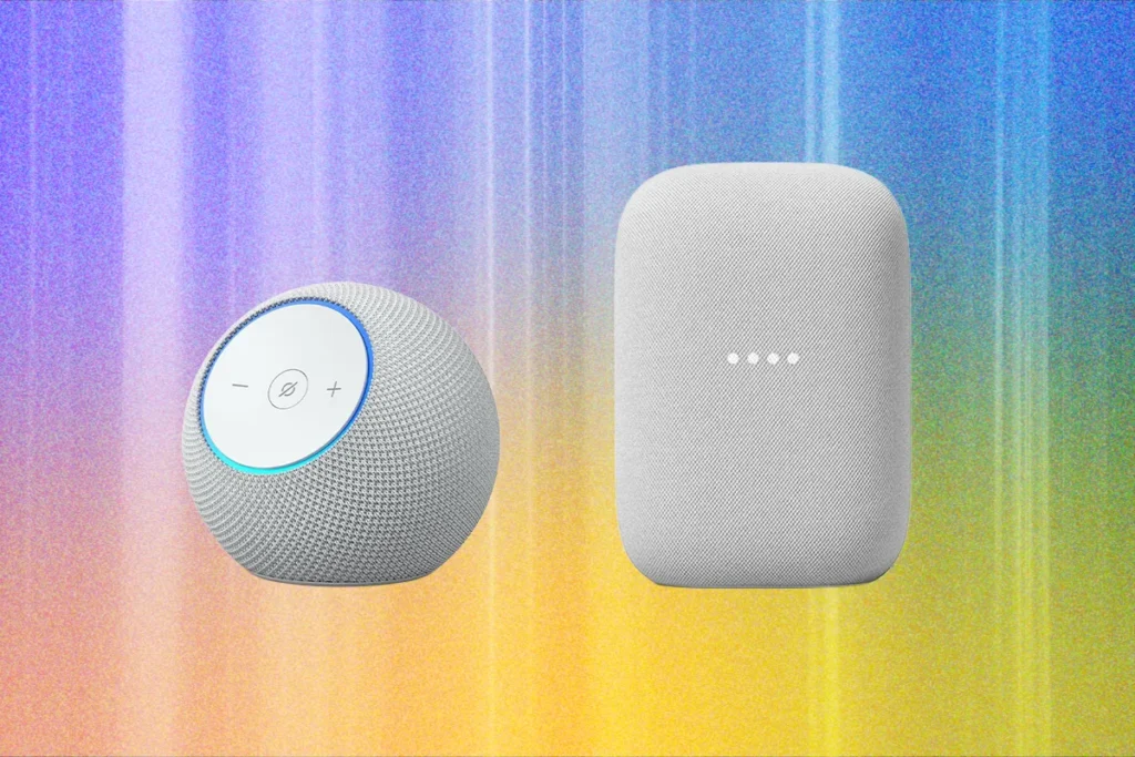 Smart speaker in living room setup