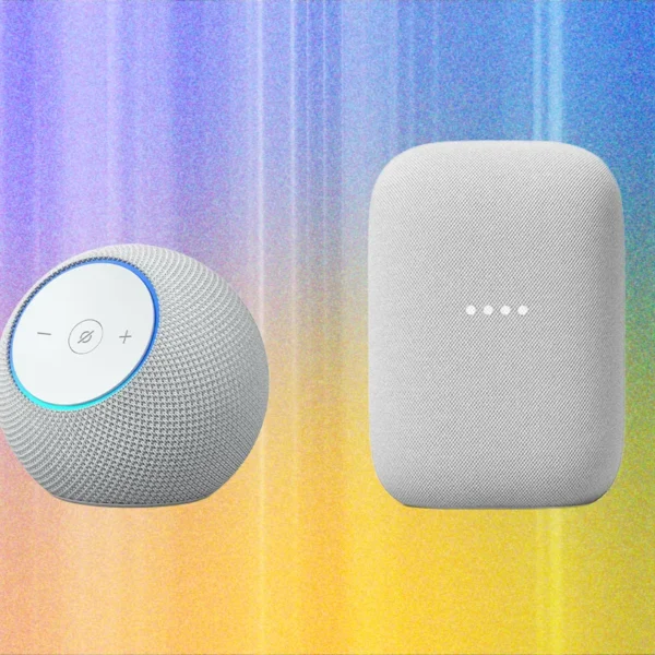 Smart speaker in living room setup