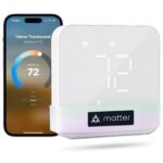 Smart thermostat controlled via mobile app