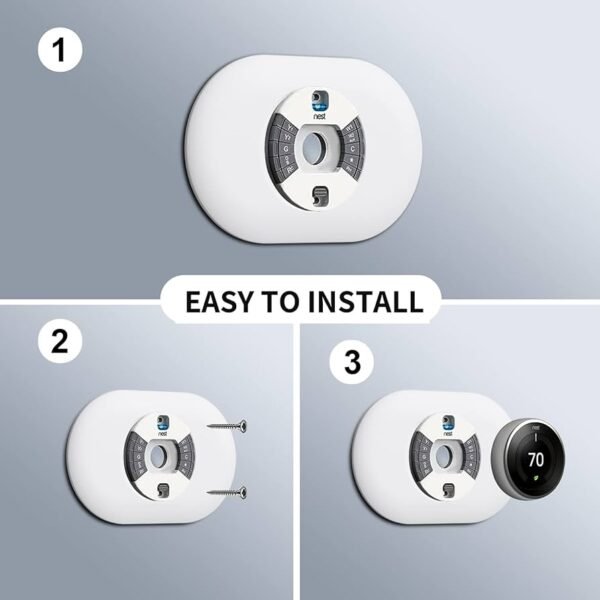 Smart thermostat mounted on wall