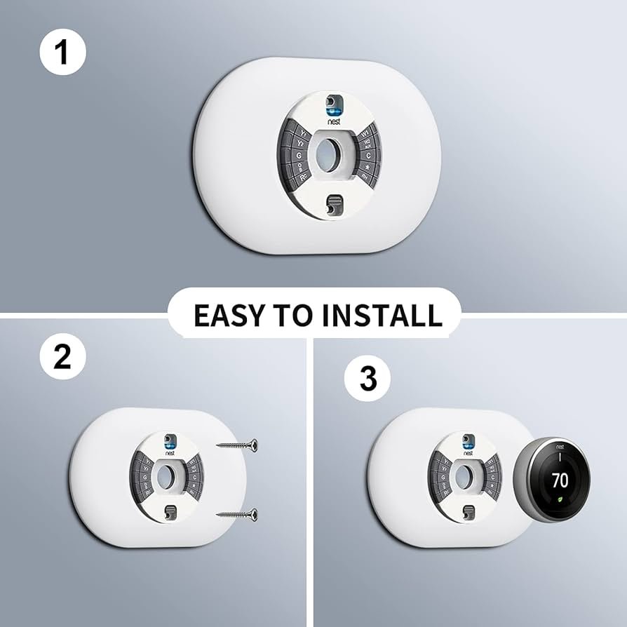 Smart thermostat mounted on wall